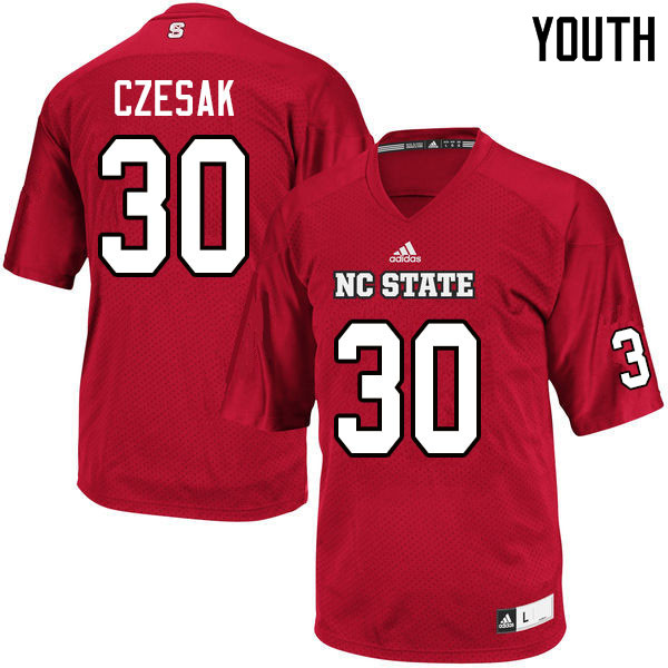 Youth #30 Cayman Czesak NC State Wolfpack College Football Jerseys Sale-Red
